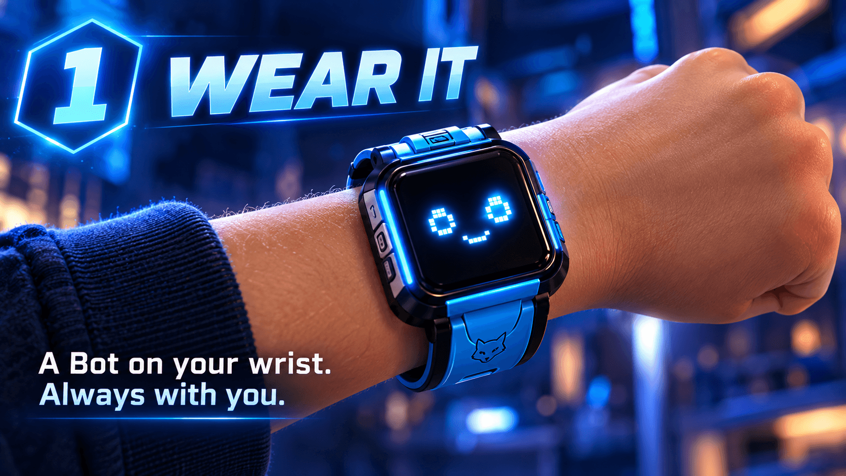 01 Wear it. A Bot on your wrist. Always with you.