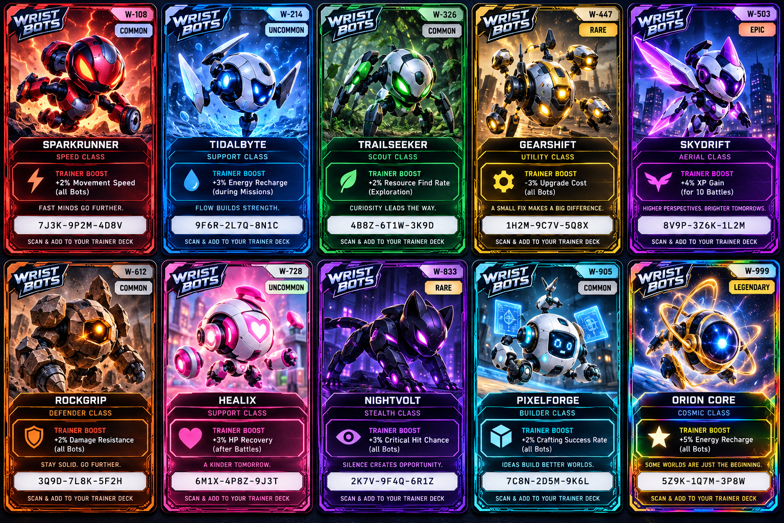 Ten Trainer Cards from the World series